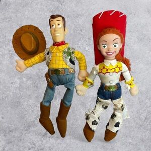 Disney Woody & Jessie Plush Dolls - Yellow, Red, Brown, Blue